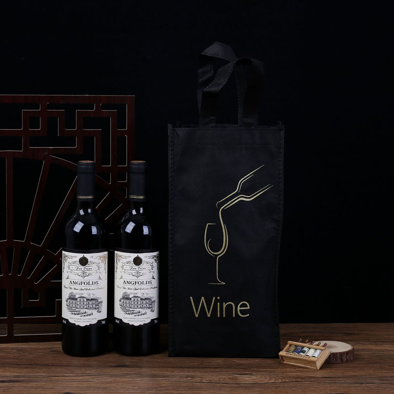 Gift Non Woven Drawstring Wine Bag