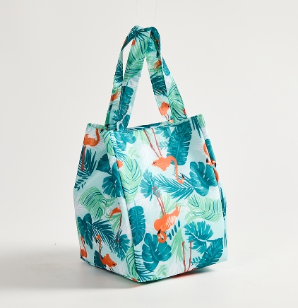 210D Plaid polyester cooler bag