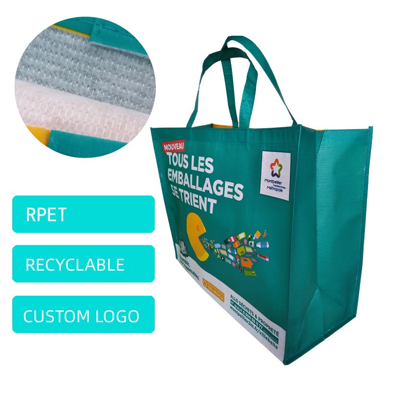 Eco Friendly Laminated Rpet Tote Bag