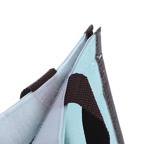 Blue brown cooler tote bag