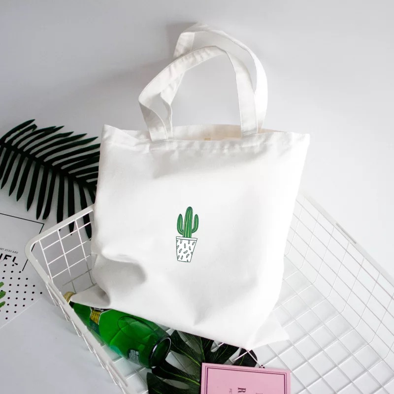 Cotton Grocery Tote Canvas Bag