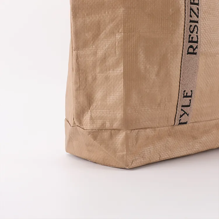 Wholesale custom logo reusable Morandi colored pp woven bags, foldable shopping bags with inner pockets